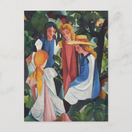 四人の少女達 BRIEFKAART (Voorkant)