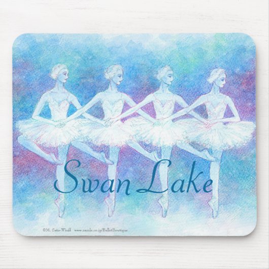 四羽の白鳥の踊りマウスパッド MUISMAT (Voorkant)