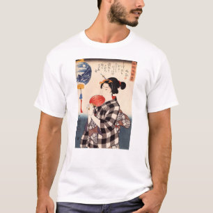団 扇 つ 女, 国 Woman met een Ronde Fan, Kuniyoshi T-shirt