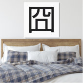 囧 Jiong Chinese Orz Asian Meme Hanzi Emoticon Canvas Afdruk (Insitu (Slaapkamer))