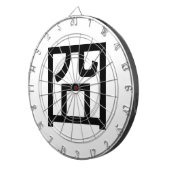 囧 Jiong Chinese Orz Asian Meme Hanzi Emoticon Dartbord (Voorkant Rechts)