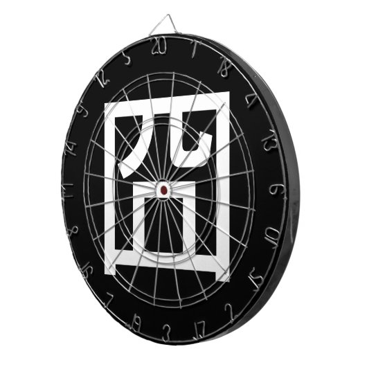 囧 Jiong Chinese Orz Asian Meme Hanzi Emoticon Dartbord (Voorkant Rechts)