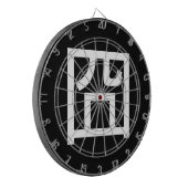 囧 Jiong Chinese Orz Asian Meme Hanzi Emoticon Dartbord (Voorkant Links)