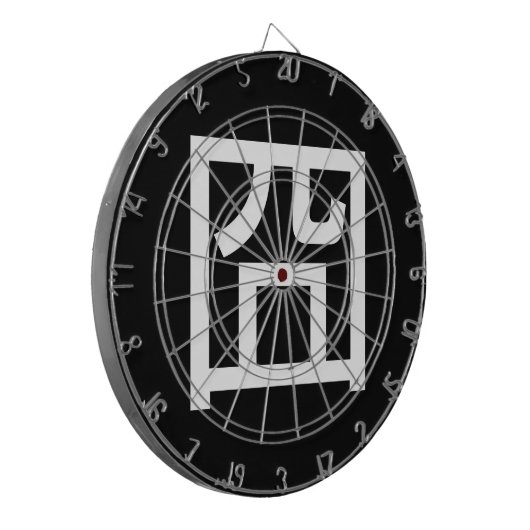 囧 Jiong Chinese Orz Asian Meme Hanzi Emoticon Dartbord (Voorkant Links)