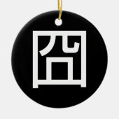 囧 Jiong Chinese Orz Asian Meme Hanzi Emoticon Keramisch Ornament (Voorkant)