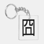 囧 Jiong Chinese Orz Asian Meme Hanzi Emoticon Sleutelhanger (Voorkant Links)