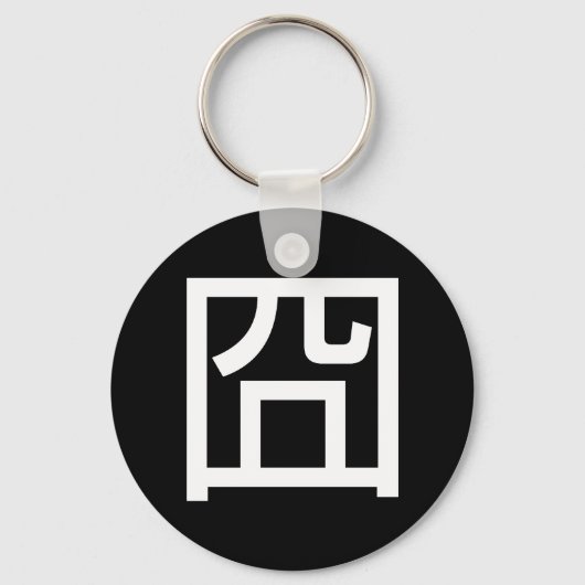 囧 Jiong Chinese Orz Asian Meme Hanzi Emoticon Sleutelhanger (Voorkant)