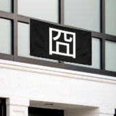 囧 Jiong Chinese Orz Asian Meme Hanzi Emoticon Spandoek (Buitenkant Gebouw)