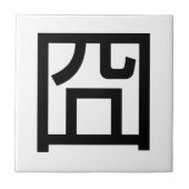 囧 Jiong Chinese Orz Asian Meme Hanzi Emoticon Tegeltje (Voorkant)