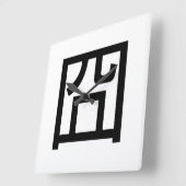 囧 Jiong Chinese Orz Asian Meme Hanzi Emoticon Vierkante Klok (Hoek)