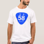 国道58号線ー国道標識 T-SHIRT (Voorkant)