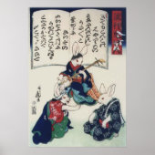 國 Ken Rabbit Epidemic Kuniyoshi Fine Art Poster (Voorkant)