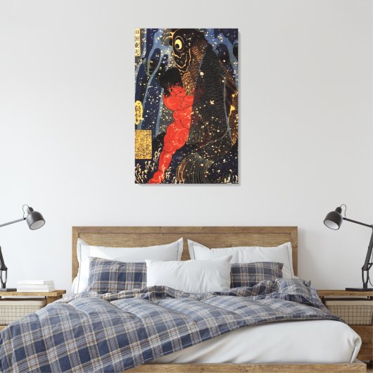 坂 田 巨 鯉, , , en , Kuniyoshi Canvas Afdruk (Insitu (Slaapkamer))