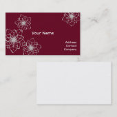 【型抜き染め風 花】 Flowers drawn by Japanese brush Visitekaartje (Voorkant / Achterkant)