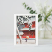 増 上 寺, 川 巴 瀬 Zôjô-ji Temple, Hasui Kawase, Woodcut Briefkaart (Staand voorkant)