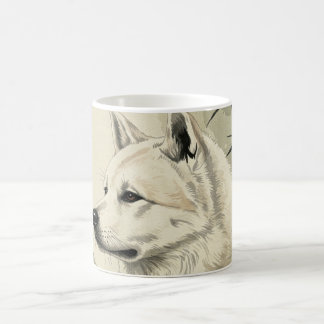「墨犬」Japanese style ink painting mug Koffiemok