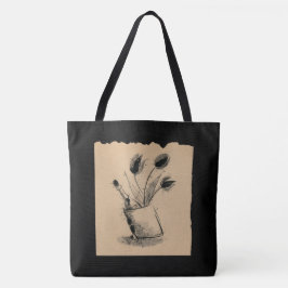 墨絵_チューリップとワイン TOTE BAG
