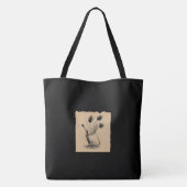 墨絵_チューリップとワイン TOTE BAG (Achterkant)