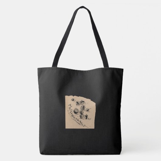 墨絵_マッシュルーム TOTE BAG (Achterkant)