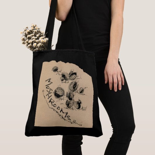 墨絵_マッシュルーム TOTE BAG (Dichtbij)