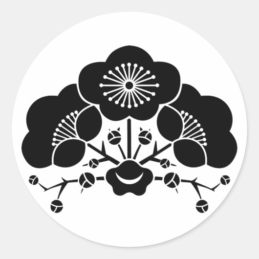 変わり花梅 RONDE STICKER (Voorkant)