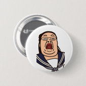 変顔している女子高生 RONDE BUTTON 5,7 CM (Voorkant /achterkant)