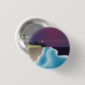 夜光虫 (エメラルドグリーンバージョン) RONDE BUTTON 3,2 CM (Voorkant /achterkant)