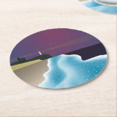 夜光虫 (エメラルドグリーンバージョン) RONDE KARTONNEN ONDERZETTER (Gebogen)