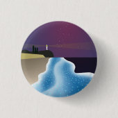 夜光虫 (ブルーバージョン) RONDE BUTTON 3,2 CM (Voorkant)