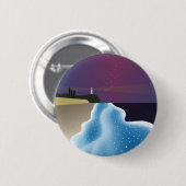 夜光虫 (ブルーバージョン) RONDE BUTTON 5,7 CM (Voorkant /achterkant)