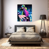 夜景JKアートパネル|寿司娘 Art Paneel GenerativeAI Canvas Afdruk