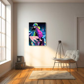 夜景JKアートパネル|寿司娘 Art Paneel GenerativeAI Canvas Afdruk