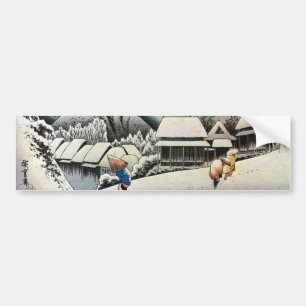 夜 の 雪 色, 広 Night Snow Scene, Hiroshige Bumpersticker