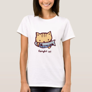 大きなお魚ゲット!| Big Catch! Cute Kitten with a Fish T-shirt