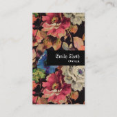 大人っぽいデザインのお花の VISITEKAARTJE (Voorkant)