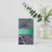 大人女子に上品なでオシャレな青の名刺 VISITEKAARTJE (Staand voorkant)