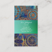 大人女子に上品なでオシャレな青の名刺 VISITEKAARTJE (Achterkant)