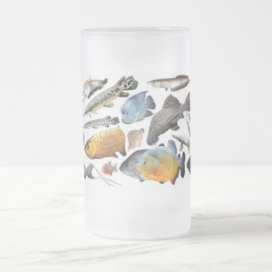 大型熱帯魚のフロストグラスマグカップ MATGLAS BIERPUL (Center)