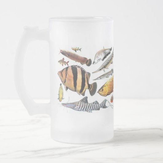 大型熱帯魚のフロストグラスマグカップ MATGLAS BIERPUL (Links)