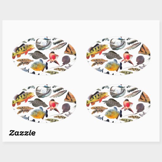 大型熱帯魚 OVALE STICKER (Vel)