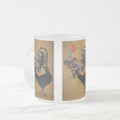 大鶏雌雄図 , Itoh Gyakucyu Matglas Koffiemok (Voorkant links)