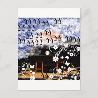 大 山 花 op het 祇 神 briefkaart