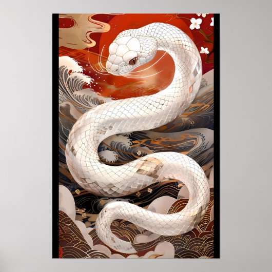 【大】幸運の白蛇／Lucky white snake Poster (Voorkant)