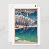 大 正 池, Taishô Pond in Kamikôchi, Hasui Kawase Briefkaart (Voorkant / Achterkant)