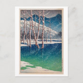 大 正 池, Taishô Pond in Kamikôchi, Hasui Kawase Briefkaart (Voorkant)