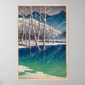 大 正 池, Taishô Pond in Kamikôchi, Hasui Kawase Poster (Voorkant)
