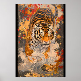 【大】躍動感あふれる虎の一歩/A tiger full of motion Poster