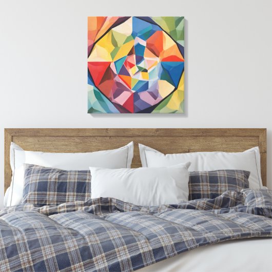 太陽の光のプリズムを表現した抽象画 CANVAS AFDRUK (Insitu (Slaapkamer))