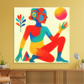 太陽を孕む者 CANVAS AFDRUK (Insitu (Woonkamer))