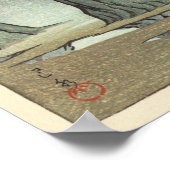 奈 良 園 鹿, Deer of Nara Park, Hasui Kawase, Woodcut Poster (Hoek)